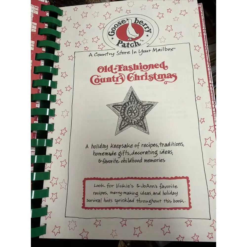 Goose Berry Patch Cookbook Old‎ Fashion County Christmas Holiday Recipes